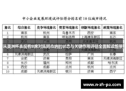 从美洲杯表现看B席对阵阿森纳的状态与关键作用评估全面解读前景